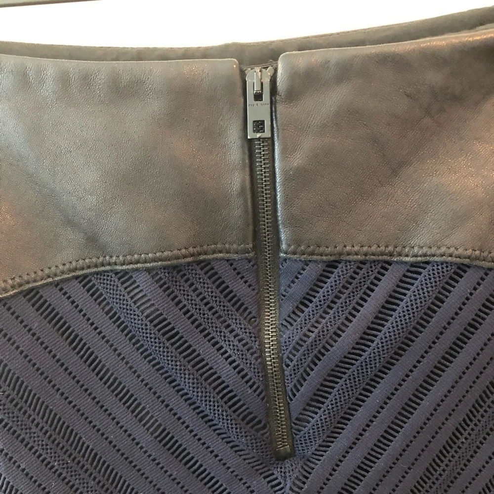 Rag & Bone Black And Navy Mini Skirt Size 2